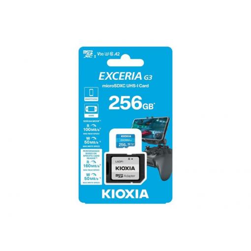 Karta paměťová KIOXIA micro SD 256 GB UHS-I U1 s adaptérem