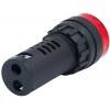 Kontrolka LED 24 V, 29 mm, AD16-22SM, červená s bzučákem