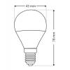 LED žárovka E14 P45 Trixline, 6 W, 230 V, studená bílá 6500 K, 3 ks