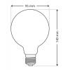 LED žárovka Trixline G95 E27, 8 W, 230 V, teplá bílá