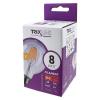 LED žárovka Trixline G95 E27, 8 W, 230 V, teplá bílá