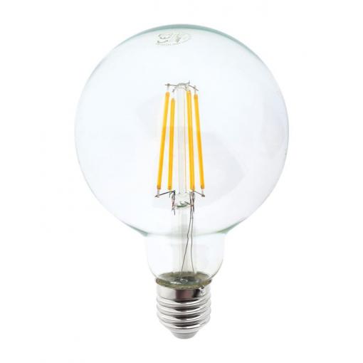 LED žárovka Trixline G95 E27, 8 W, 230 V, teplá bílá