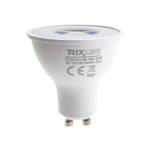 LED žárovka Trixline 8 W / 230 V, GU10, denní bílá 4300 K