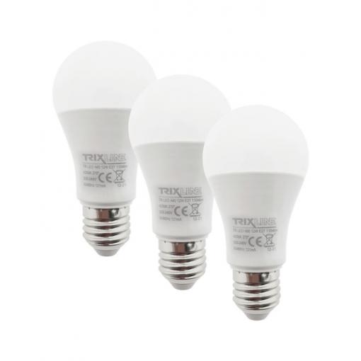 LED žárovka Trixline 12 W A60 E27, denní bílá, 3 ks