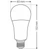 LED žárovka E27 A65 Trixline, 230 V / 18 W, teplá bílá 2700 K