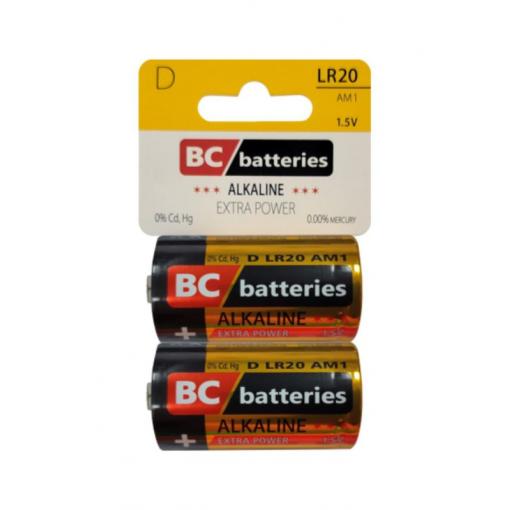 Baterie BC Batteries D (LR20) 1,5 V alkalická, 2 ks