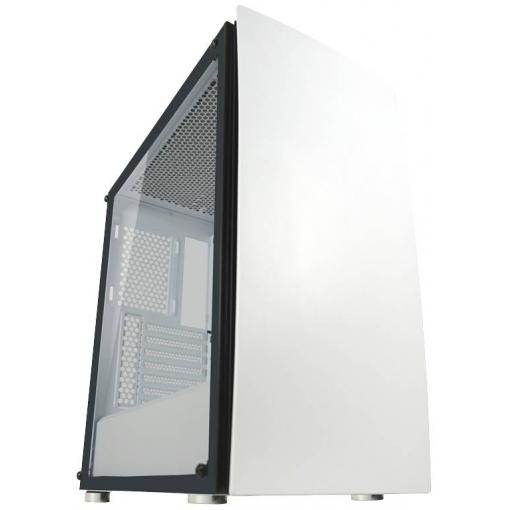 LC Power Gaming 713W midi tower PC skříň bílá
