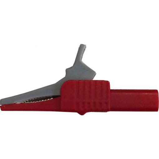 Krokosvorka pro banánek izolovaná, červená, 4 mm, 600 V / 20 A