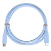 Silikonový kabel USB-C, 60 W, 480 Mbps, 1,5 m, modrý
