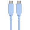 Silikonový kabel USB-C, 60 W, 480 Mbps, 1,5 m, modrý
