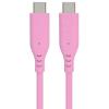 Silikonový kabel USB-C, 60 W, 480 Mbps, 1,5 m, růžový