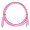Silikonový kabel USB-C, 60 W, 480 Mbps, 1,5 m, růžový