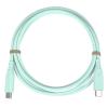 Silikonový kabel USB-C 60W 480Mbps, 1,5 m, tyrkysový