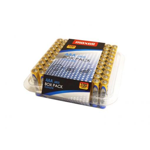 Baterie AAA (R03) alkalická MAXELL 100ks / box