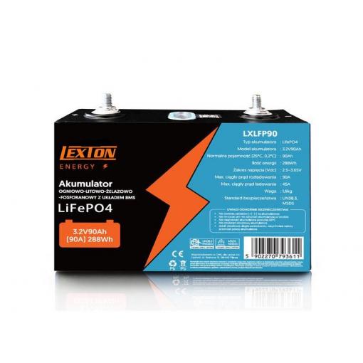 Baterie LiFePO4 LEXTON 3,2V/ 90Ah 288Wh