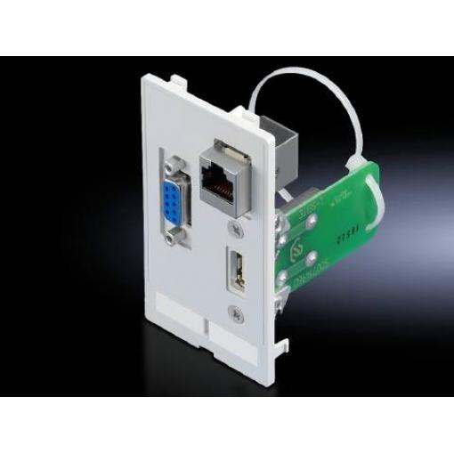 Rittal SZ 2482.570 klapka rozhraní USB-A , RJ45, SUB-D 9 litina šedá grafit (RAL 7024) 1 ks