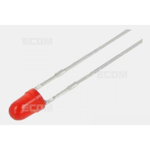 LED dioda červená 635 nm, 250 mcd/20 mA, 40°, pouzdro 3,05 × 5,38 mm