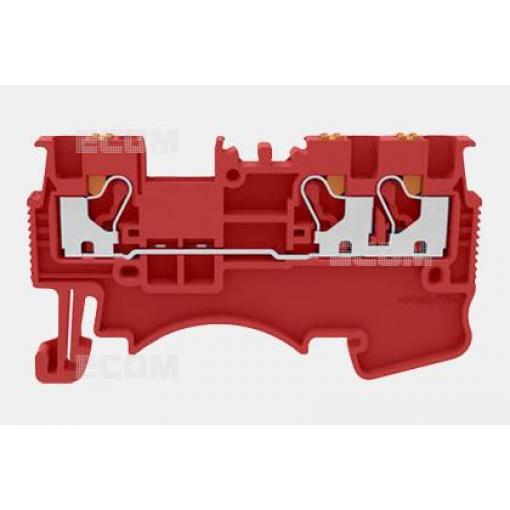 Svorka na DIN lištu DS1.5-TW-01P-16, červená