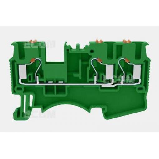 Svorka na DIN lištu DS2.5-TW-01P-14, zelená