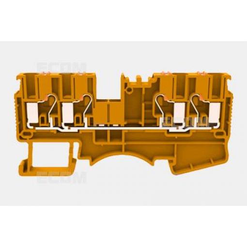 Svorka na DIN lištu DS2.5-QU-01P-15, oranžová