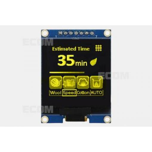 OLED grafický displej WEA128128ALAP3N00000, 128×128, žlutý, 3,3 V