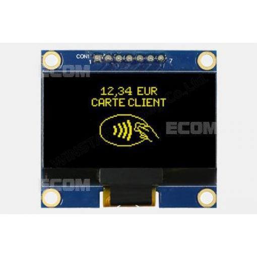 OLED grafický displej WEA012864ALPP3N00000, 128×64, žlutý, 3,3 V
