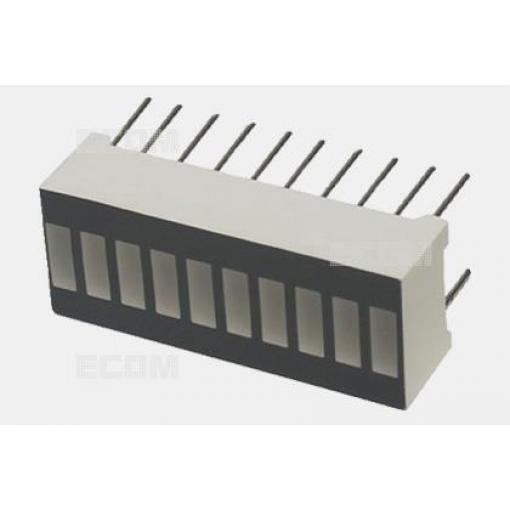 LED bargraf 5 mm, 10 segmentů, zelená, 570 nm