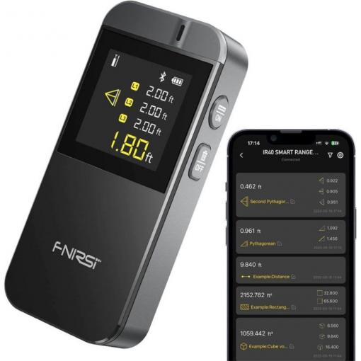 Laserový měřič vzdálenosti FNIRSI IR40, 40 m, Bluetooth