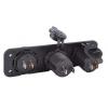 Vodotěsná zásuvka 12 V + USB + voltmetr, modrá, do auta