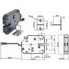 Elektrický zámek XG-07C, 12 V DC, 0,5–2 A, černý, s kontrolním kontaktem