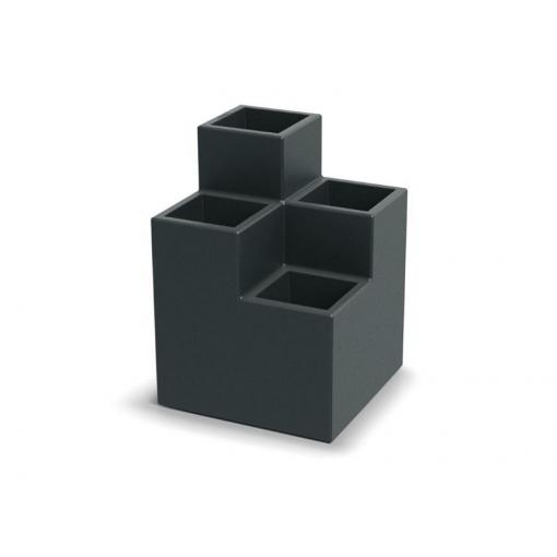Květináč CUBLA STEPA QUATRO tmavě šedá 58cm