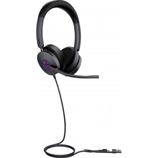Yealink UH48 Dual UC USB-C/A Headset otevřená (On Ear) kabelová černá telefon