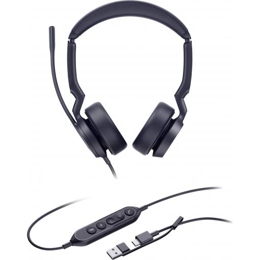 Yealink UH44 Dual UC USB-C/A Headset otevřená (On Ear) kabelová černá telefon