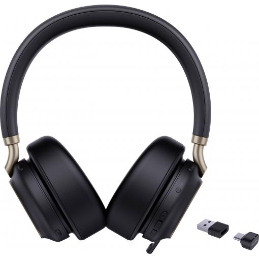 Yealink BH 76 Plus UC Black Headset otevřená (On Ear) Bluetooth® černá Potlačení hluku telefon