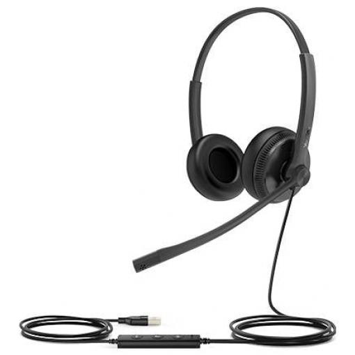 Yealink UH34 SE Lite Dual Teams Headset otevřená (On Ear) kabelová Duo černá headset telefon