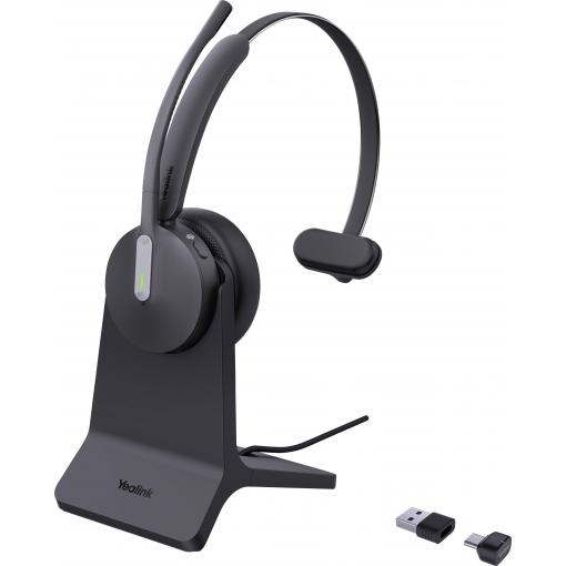 Yealink BH70 Mono Teams inkl. La Headset otevřená (On Ear) Bluetooth® černá telefon
