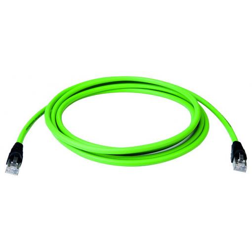 Telegärtner 100017356 RJ45 síťové kabely, propojovací kabely CAT 5 SF/UTP 15 m zelená S průchodkou chránící proti zlomení 1 ks
