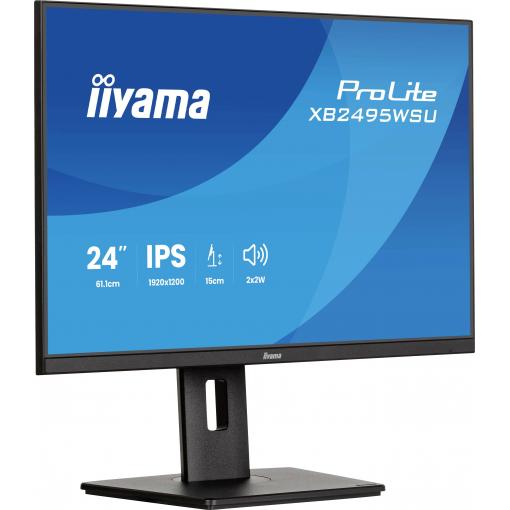 Iiyama ProLite LCD monitor 61.2 cm (24.1 palec)1920 x 1200 Pixel, 16:10, 4 ms, IPS LCD