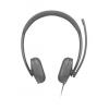 Lenovo LENOVO Wired VoIP Headset 5000 Teams Headset otevřená (On Ear) kabelová černá headset