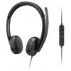 Lenovo LENOVO Wired VoIP Headset 5000 Teams Headset otevřená (On Ear) kabelová černá headset
