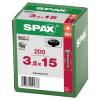SPAX 0201040350153 půlkulaté šrouby 3.5 mm 15 mm T-STAR plus ocel 200 ks