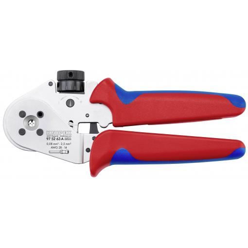 Knipex 97 52 63 A krimpovací kleště kroucené kontakty, 0.08 do 2.5 mm², vč. plastového kufříku, Nářadí Knipex, v pěnové vložce, nastavení stisknutím tlačítka