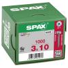 SPAX 0231010300105 půlkulaté šrouby 3 mm 10 mm křížová drážka Pozidriv ocel 1000 ks