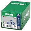 SPAX 1081010500705 šroub ze zápustnou hlavou 5 mm 70 mm ocel 200 ks