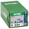 SPAX 1081010350255 šroub ze zápustnou hlavou 3.5 mm 25 mm ocel 1000 ks