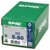 SPAX 0291010500805 šroub ze zápustnou hlavou 5 mm 80 mm křížová drážka Pozidriv ocel 200 ks
