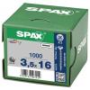 SPAX 1081010350165 šroub ze zápustnou hlavou 3.5 mm 16 mm ocel 1000 ks