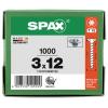 SPAX 1191010300125 šroub ze zápustnou hlavou 3 mm 12 mm T-STAR plus ocel 1000 ks