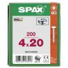 SPAX 0201010400203 půlkulaté šrouby 4 mm 20 mm T-STAR plus ocel 200 ks