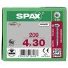 SPAX 0201010400303 půlkulaté šrouby 4 mm 30 mm T-STAR plus ocel 200 ks